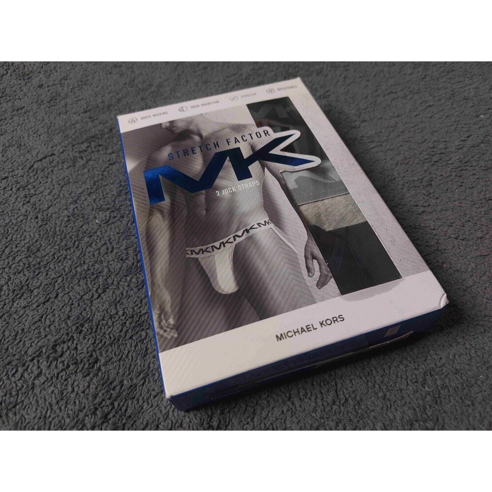 MK Michael Kors Stretch Factor Men's Jockstraps Breathable Pouch Underwear New